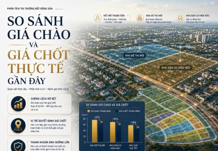 So sánh giá chào và giá chốt thực tế gần đây