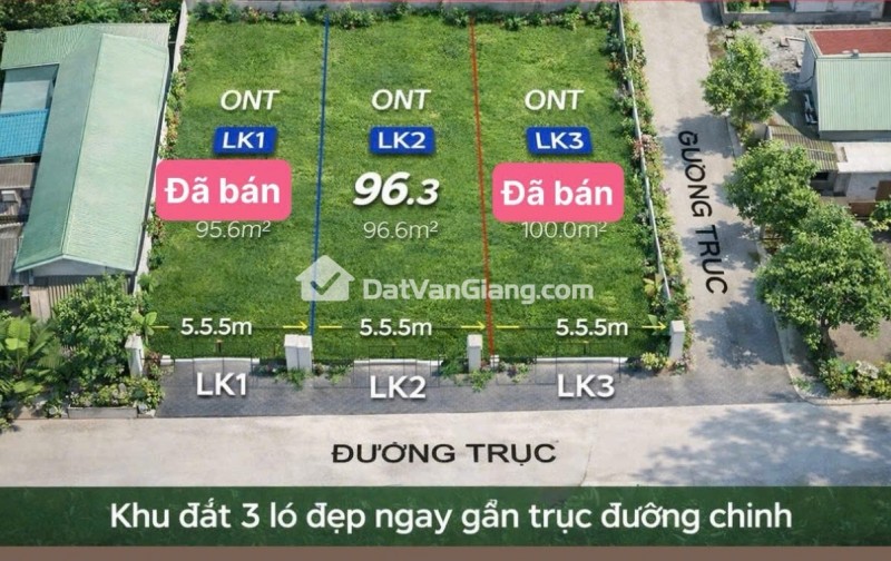 Đất Văn Giang 96.3m2 Nở Hậu Tài Lộc Đường Ô Tô 4m Giá Cực Tốt 3.x Tỷ