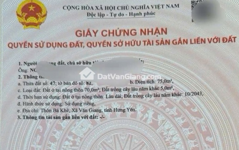 Đất Văn Giang Lô Góc 75m2 Nở Hậu 7.6m Trục Chính Ô Tô Tránh Giá 4.x Tỷ