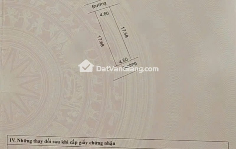 Siêu Phẩm Đất Văn Giang 80,1m2 Full Thổ Cư Mặt Tiền 4,6m Kề Cận Ecopark Và ĐH Bách Khoa Giá 4 Tỷ