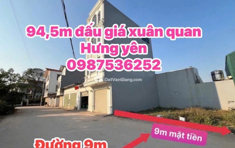 Trục chính đất đấu giá Xuân quan văn Giang Hưng yên