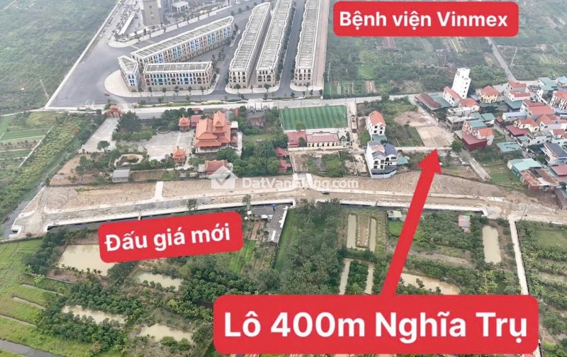 Bán 400m lô góc đất đấu giá nghĩa trụ văn Giang Hưng yên