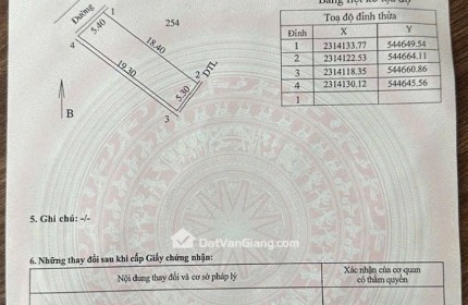 cần tiền  bán 75m2 -đất ơ thôn lại ốc - long hưng - văn giang