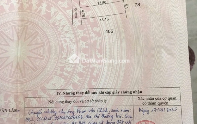  BÁN ĐẤT THÔN ĐOAN kHÊ - LẠC ĐẠO.