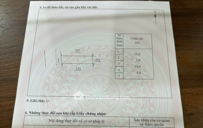  BÁN ĐẤT KHU ĐẤU GIÁ THÔN TĂNG BẢO – LÔ LK 01 -5.16 